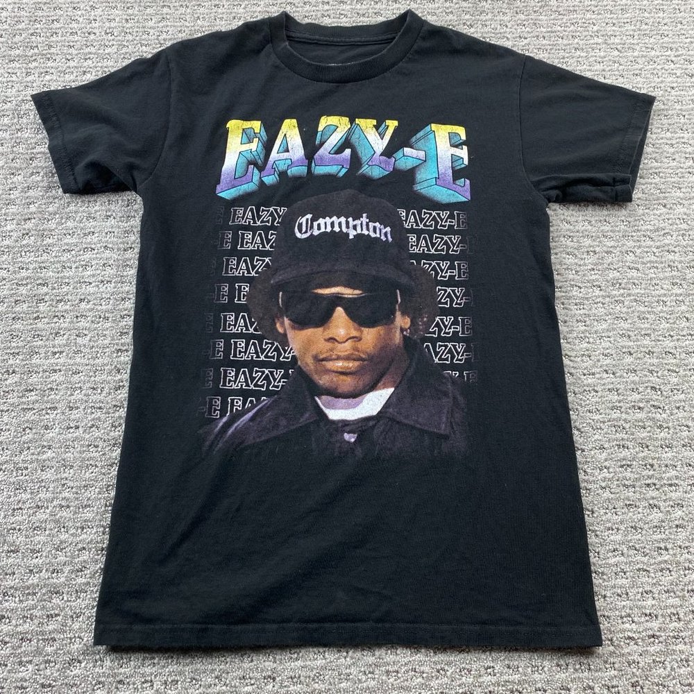 EAZY-E Shirt Men Small S Black Compton Ruthless NWA Rap Hip Hop Old School Tee